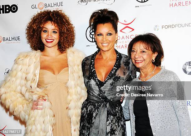 Singer Jillian Hervey, her mother actress/singer Vanessa Williams and Helen Williams attend the Dance Theatre Of Harlem 44th Anniversary Celebration...