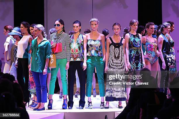 Models walk the runway during the Liverpool Fashion Fest Spring/Summer 2013 fashion show on February 26, 2013 in Mexico City, Mexico.