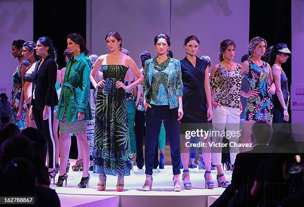 Models walk the runway during the Liverpool Fashion Fest Spring/Summer 2013 fashion show on February 26, 2013 in Mexico City, Mexico.