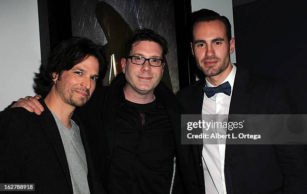 Actor Rick Irwin, director Dave Parker and actor Ivan Djurovic attend the Screening and Q&A for "ColdWater" at The Los Angeles Film School on...