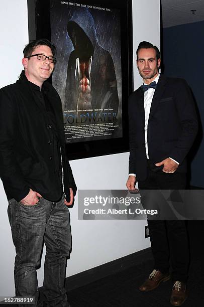 Director Dave Parker and actor Ivan Djurovic attend the Screening and Q&A for "ColdWater" at The Los Angeles Film School on February 26, 2013 in...