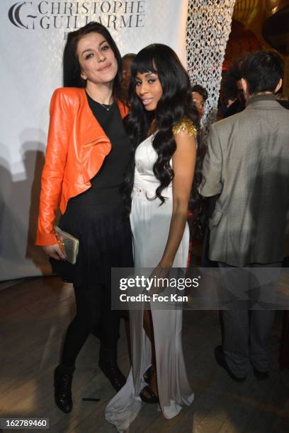 Jovanka Sopalovic and Mia Frye attend the Christophe Guillarme Fall/Winter 2013 Ready-to-Wear show as part of Paris Fashion Week on February 26, 2013...