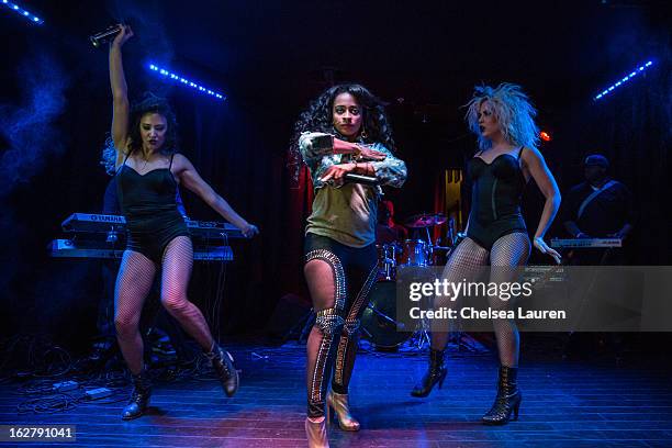 Recording artist Shanell performs at the "Love, Life & Reality" show at Federal Bar on February 26, 2013 in Hollywood, California.