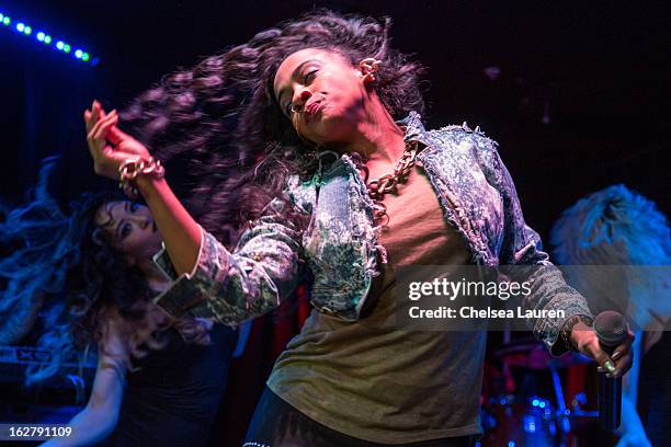 Recording artist Shanell performs at the "Love, Life & Reality" show at Federal Bar on February 26, 2013 in Hollywood, California.