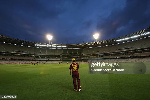 General view during the Ryobi One Day Cup final match between the Victorian Bushrangers and the Queensland Bulls at Melbourne Cricket Ground on...