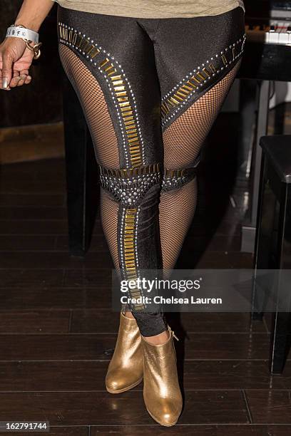 Recording artist Shanell poses backstage at the "Love, Life & Reality" show at Federal Bar on February 26, 2013 in Hollywood, California.