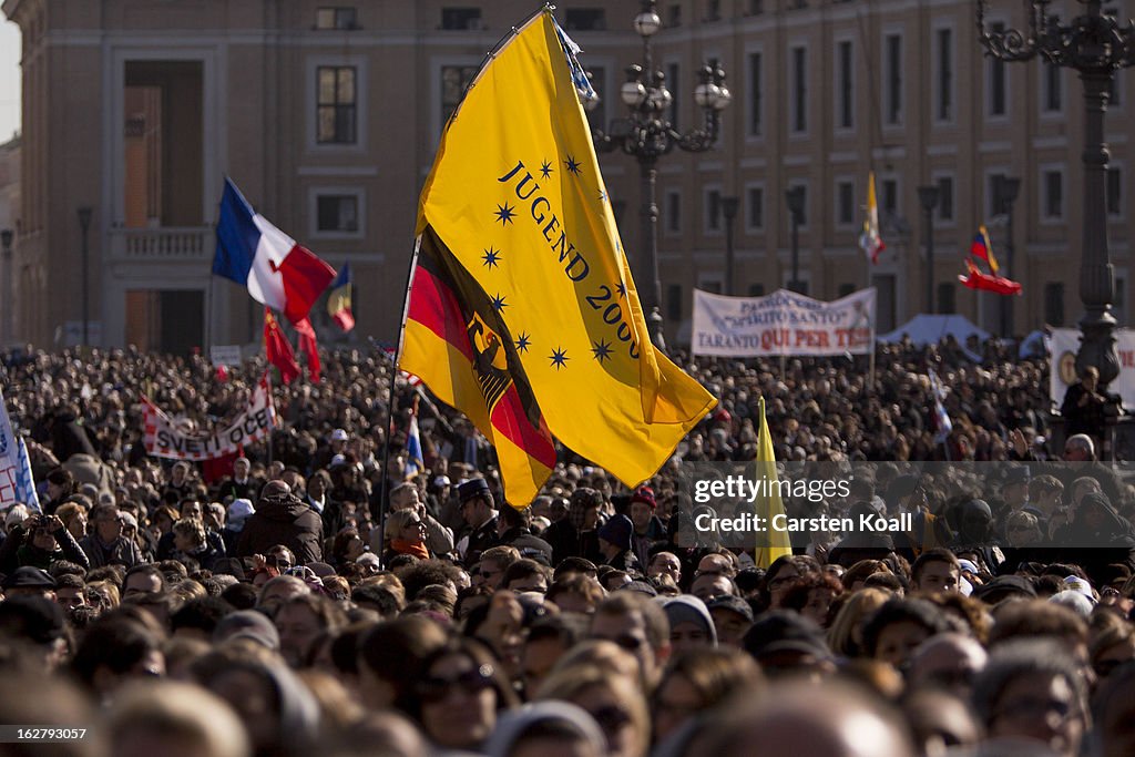 Pope Benedict XVI Holds His Final General Audience Before His Retirement