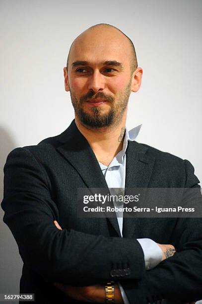 Russian authtor Nicolai Lilin attends the presentation of his latest book "Educazione Siberiana" at Feltrinelli Bookshop on February 26, 2013 in...