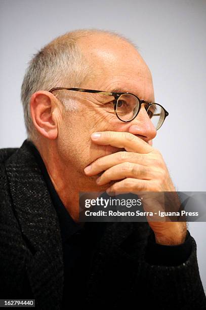 Italian director Gabriele Salvatores attends the presentation of his latest movie "Educazione Siberiana" at Feltrinelli Bookshop on February 26, 2013...