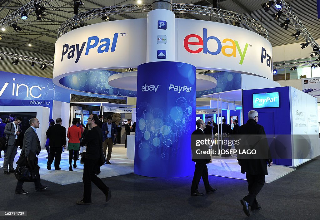 SPAIN-TELECOM-MOBILE-WORLD-CONGRESS-EBAY-PAYPAL