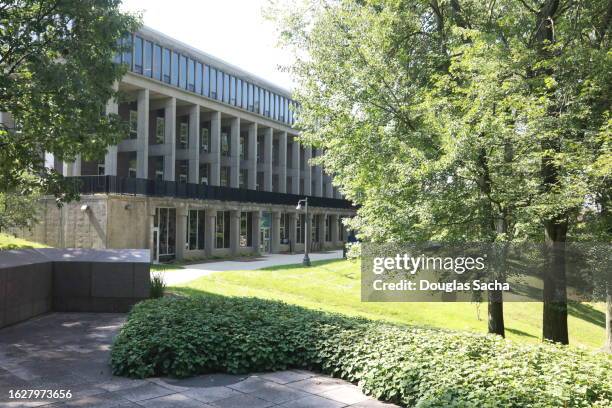 hill used to shoot the students during the vietnam war protest - kent ohio stock pictures, royalty-free photos & images