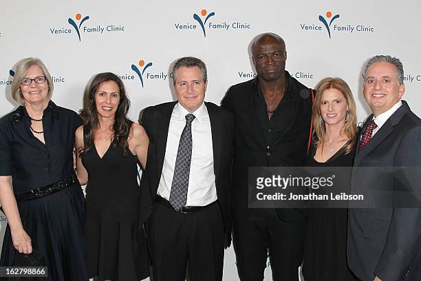 Elizabeth Forer, Jeff Nathanson, Seal, Julie Liker and Jeff Nathanson attend the Silver Circle Gala at the Beverly Wilshire Four Seasons Hotel on...