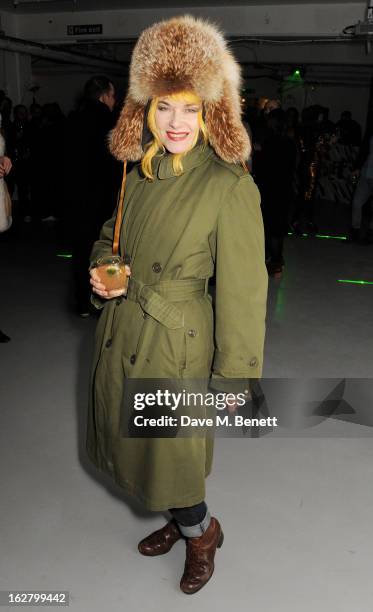 Pam Hogg attends the launch of artist Dinos Chapman's first album 'Luftbobler' at The Vinyl Factory on February 27, 2013 in London, England.