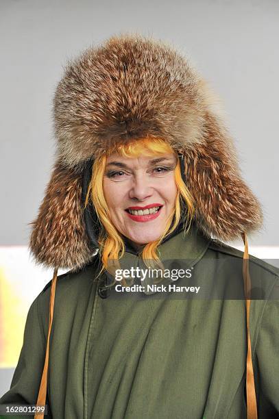 Pam Hogg attends the launch of Dinos Chapman's album 'Luftbobler' at The Vinyl Factory Gallery on February 27, 2013 in London, England.