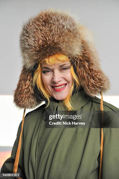 Pam Hogg attends the launch of Dinos Chapman's album 'Luftbobler' at The Vinyl Factory Gallery on February 27, 2013 in London, England.