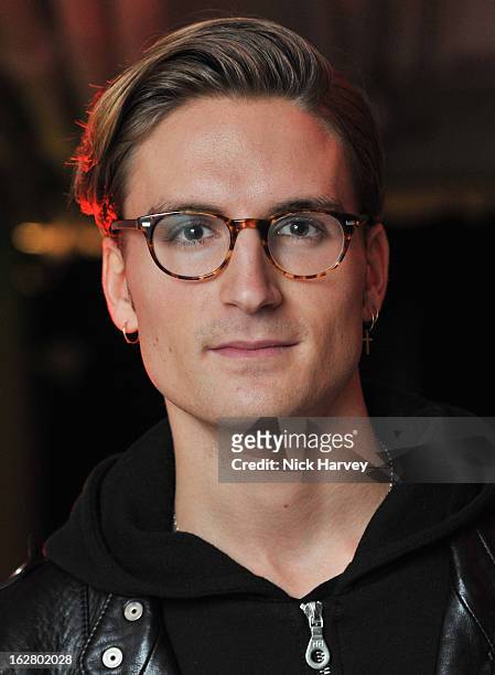 Oliver Proudlock attends the launch of Dinos Chapman's album 'Luftbobler' at The Vinyl Factory Gallery on February 27, 2013 in London, England.