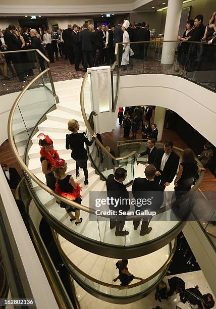 Guests attend the grand opening of the Waldorf Astoria Berlin hotel on February 27, 2013 in Berlin, Germany.