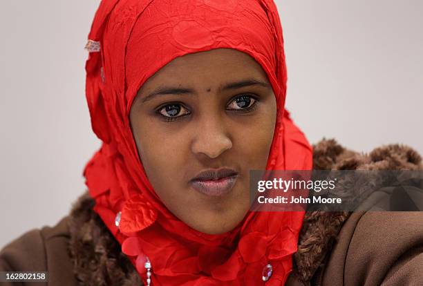 Somali refugee learns employment skills during a job readiness class held at the International Rescue Committee , center on February 27, 2013 in...