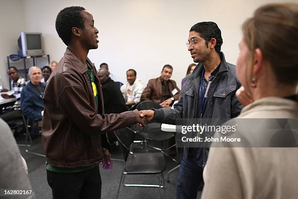 Refugees learn employment skills during a job readiness class held at the International Rescue Committee , center on February 27, 2013 in Tucson,...