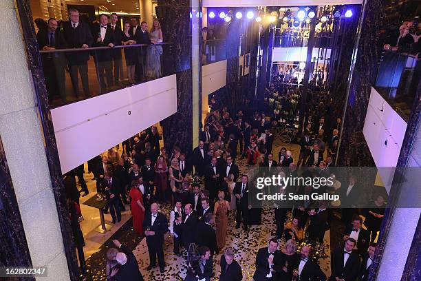Guests attend the grand opening of the Waldorf Astoria Berlin hotel on February 27, 2013 in Berlin, Germany.
