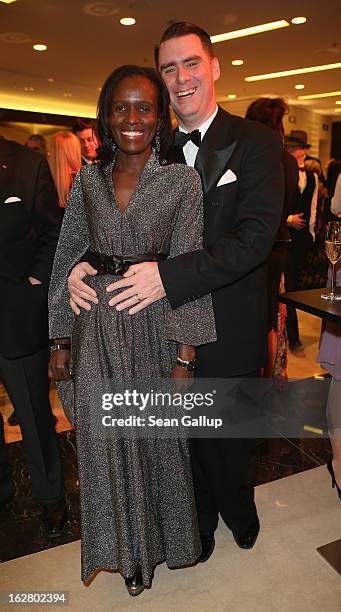 Andrej Hermlin and his wife Joyce attend the grand opening of the Waldorf Astoria Berlin hotel on February 27, 2013 in Berlin, Germany.