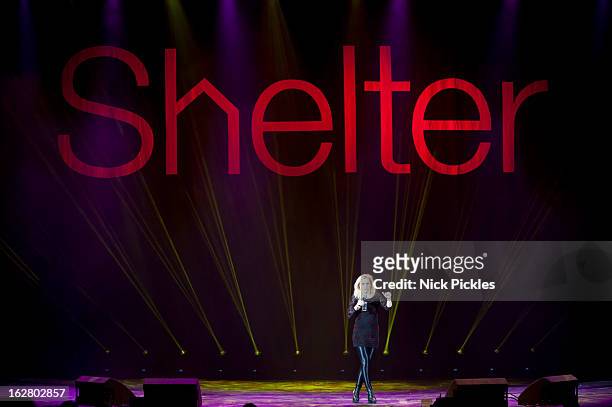 Sara Pascoe performs at Stand up for Shelter at Hammersmith Apollo on February 27, 2013 in London, England.