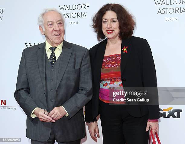 Dieter Hallervorden and Monika Griefahn attend 'Waldorf Astoria Berlin Grand Opening' at Waldorf Astoria Berlin on February 27, 2013 in Berlin,...