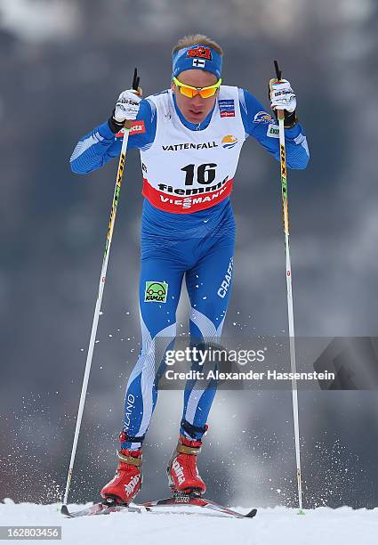 Ville Nousiainen of Finland in action during the Men's Cross Country Individual 15km at the FIS Nordic World Ski Championships on February 27, 2013...