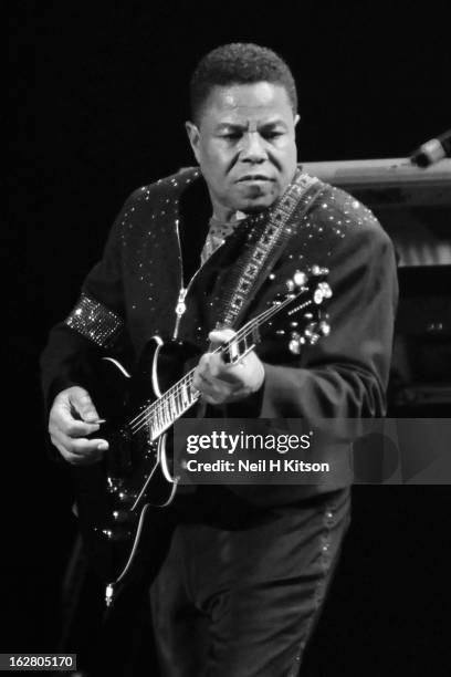 Tito Jackson of the Jacksons performs on stage in concert at Manchester Apollo on February 27, 2013 in Manchester, England.