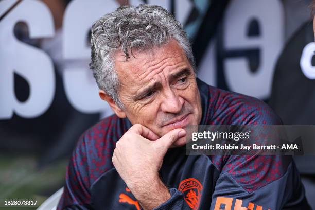 Juanma Lillo assistant head coach / manager of Manchester City during the Premier League match between Sheffield United and Manchester City at...