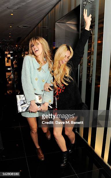 Jade Williams aka Sunday Girl and Zara Martin party in Wyld at W London Leicester Square after the NME Awards whilst drinking 'CIROC 'n' Roll'...