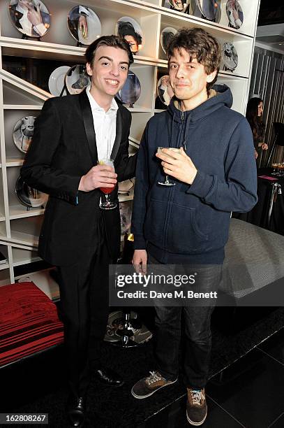 Sascha Bailey and Fenton Bailey party in Wyld at W London Leicester Square after the NME Awards whilst drinking 'CIROC 'n' Roll' cocktails on...