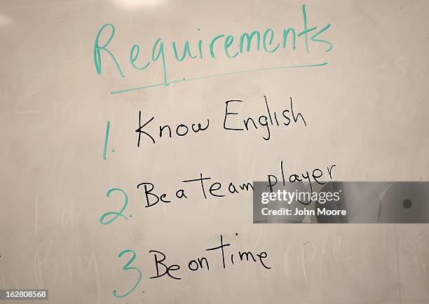 Refugees learn employment skills during a job readiness class held at the International Rescue Committee , center on February 27, 2013 in Tucson,...