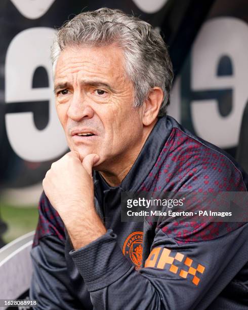 Manchester City Assistant Manager, Juanma Lillo, looks on during the Premier League match at Bramall Lane, Sheffield. Picture date: Sunday August 27,...