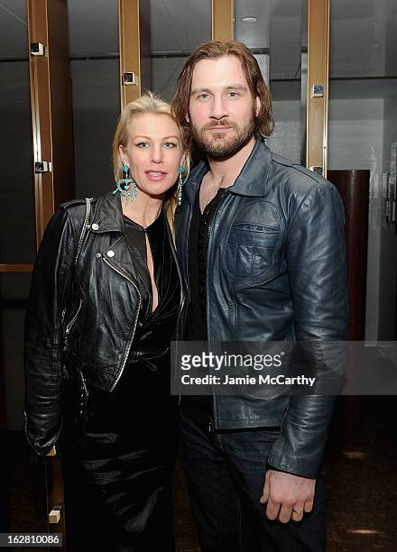 Francesca Standen and Clive Standen attend the Bank Of America And Food & Wine With The Cinema Society Screening Of "A Place At The Table" After...