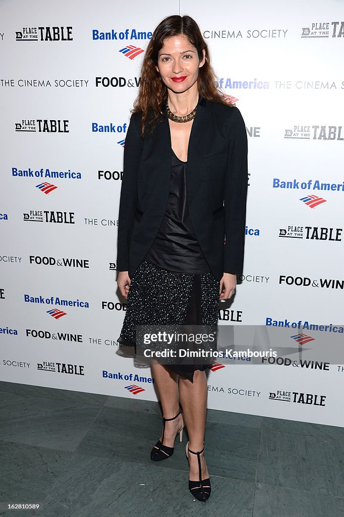 Bank Of America And Food & Wine With The Cinema Society Present A Screening Of "A Place At The Table" - Arrivals