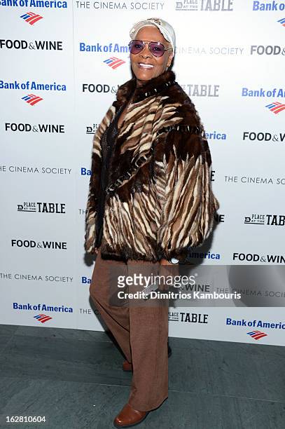 Dionne Warwick attends Magnolia Pictures And Participant Media With The Cinema Society Present A Screening Of "A Place At The Table" at MOMA -...