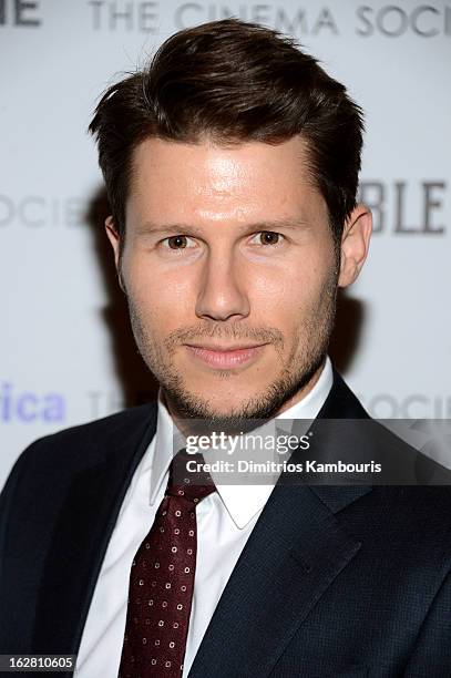 Personality Jason Dundas attends the Bank of America and Food & Wine with The Cinema Society screening of "A Place at the Table" at Museum of Modern...