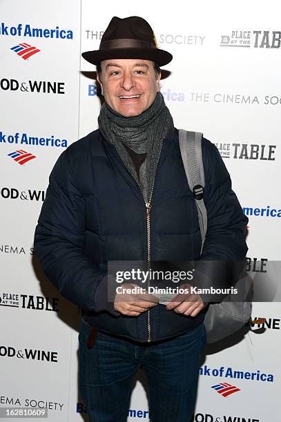 Fisher Stevens attends the Bank of America and Food & Wine with The Cinema Society screening of "A Place at the Table" at Museum of Modern Art on...