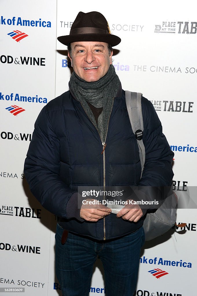 Bank Of America And Food & Wine With The Cinema Society Present A Screening Of "A Place At The Table" - Arrivals