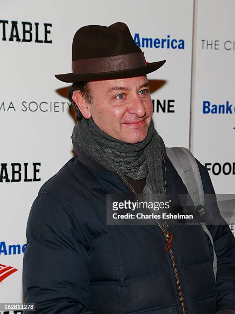 Actor Fisher Stevens arrives at Bank of America and Food & Wine with The Cinema Society present a screening of "A Place at the Table" at the Celeste...