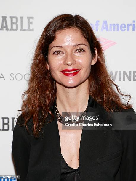 Actress Jill Hennessy arrives at Bank of America and Food & Wine with The Cinema Society present a screening of "A Place at the Table" at the Celeste...