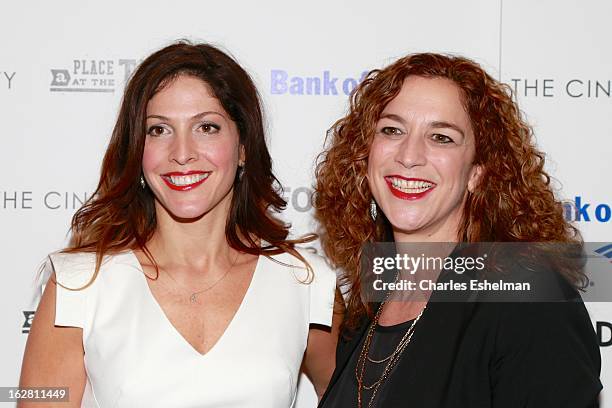 Director/producers Lori Silverbush and Kristi Jacobson arrive at Bank of America and Food & Wine with The Cinema Society present a screening of "A...
