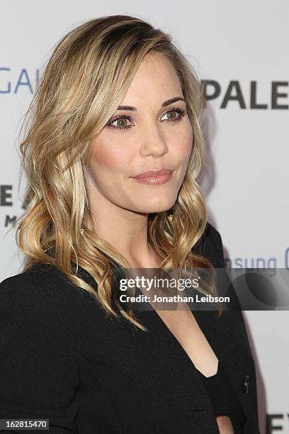 Leslie Bibb arrives to The Paley Center Honors Ryan Murphy With Inaugural PaleyFest Icon Award at The Paley Center for Media on February 27, 2013 in...