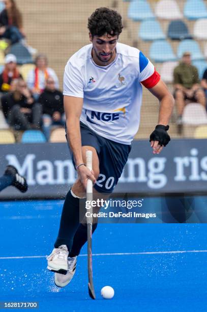 Curty Eliot of France controls the ball during the 2023 Men's EuroHockey Championship match between Austria vs France at Hockeypark on August 27,...