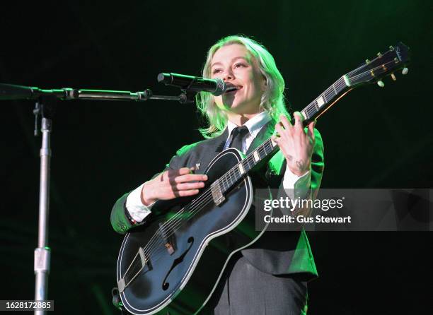 Phoebe Bridgers of boygenius performs on stage at Gunnersbury Park on August 20, 2023 in London, England.