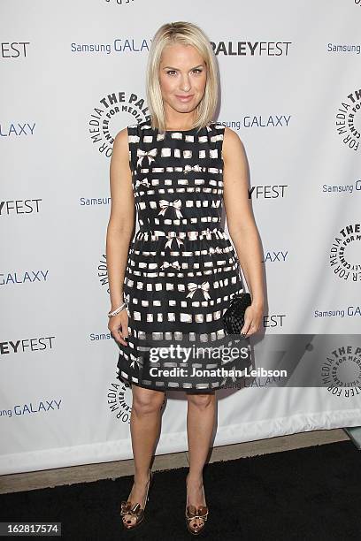Leslie Grossman arrives to The Paley Center Honors Ryan Murphy With Inaugural PaleyFest Icon Award at The Paley Center for Media on February 27, 2013...