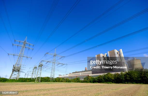 The RWE Power AG - Kraftwerk Weisweiler is seen on August 26, 2023 in Weisweiler, Germany.