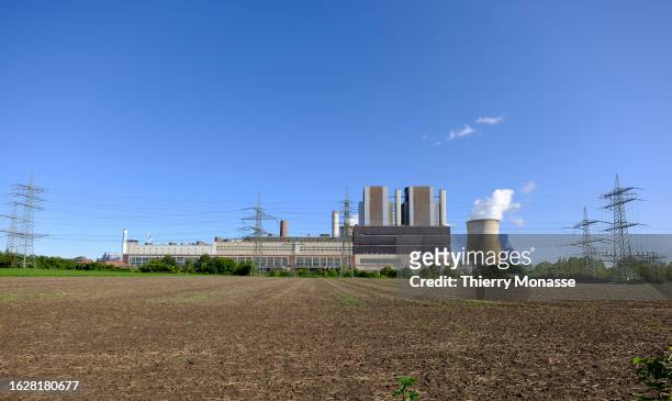 The RWE Power AG - Kraftwerk Weisweiler is seen on August 26, 2023 in Weisweiler, Germany.