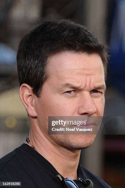 Mark Wahlberg visits Extra at The Grove on February 27, 2013 in Los Angeles, California.